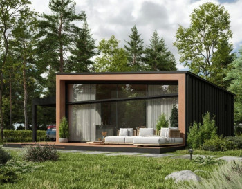 СН-70. Современная баня в стиле 