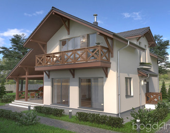 С ОТДЕЛКОЙ .Т-65 Жилой коттедж 13.1 * 11.1 метров